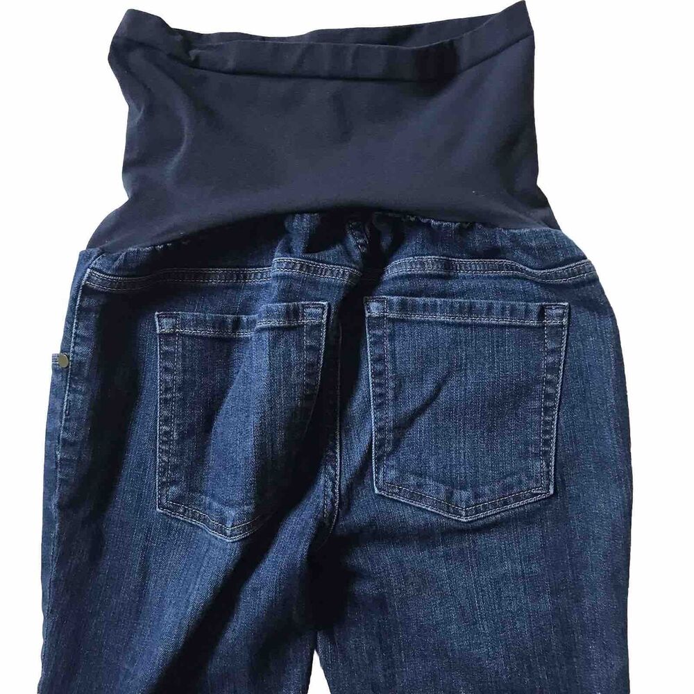 A Pea in the Pod XS Maternity Jeans Bootcut Secret Fit Belly Blue Denim Pullon - Picture 3 of 11